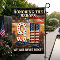 911 Patriot Day 25th Anniversary Honoring the Heroes We Will Never Forget Flag
