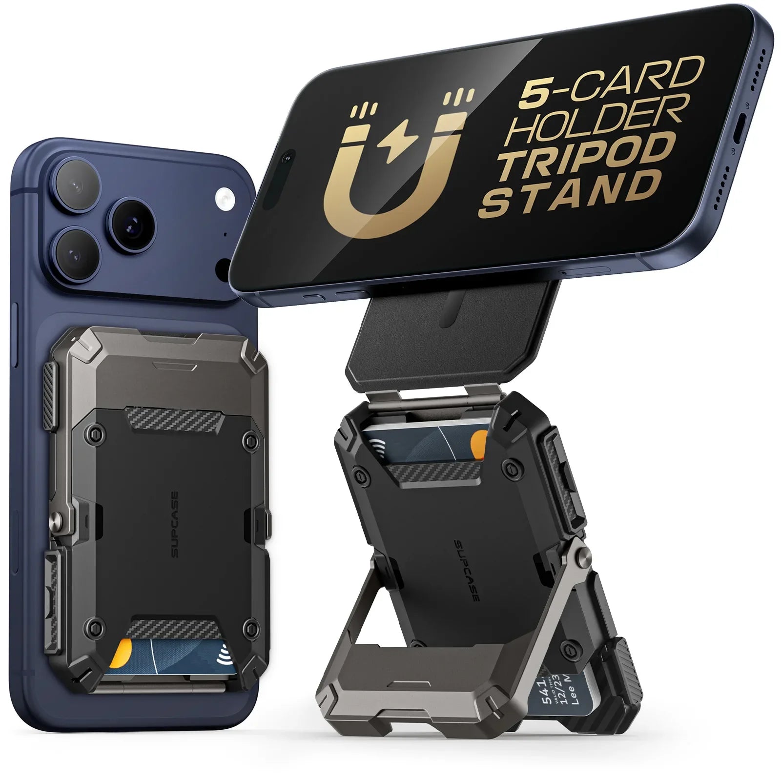 MagFlip Magnetic Wallet with Stand-Black