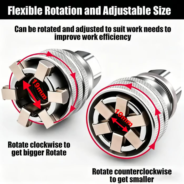 Adjustable Universal Socket Wrench for 3/8" Drive Ratchet Torque Wrench & Power Drill