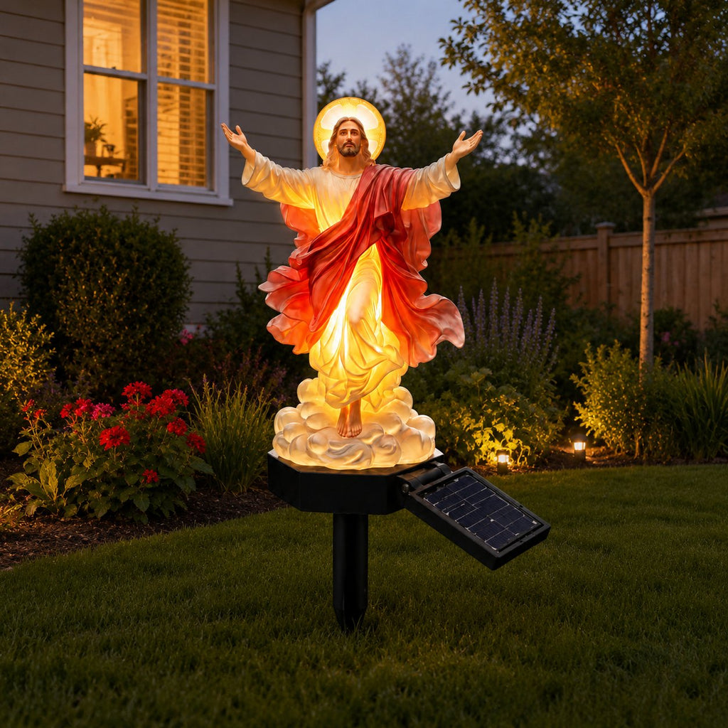 🔥Solar-Powered Illuminated Jesus Garden Statue