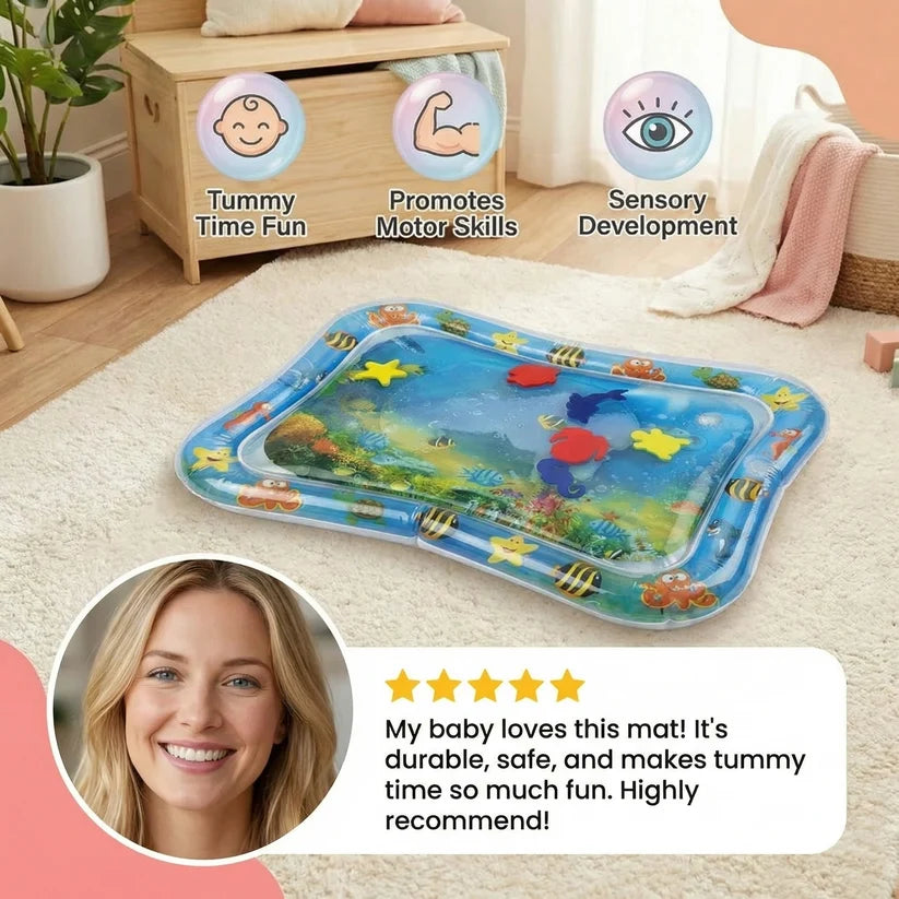 Baby Tummy Time Water Mat 🐠💦