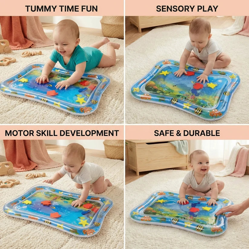 Baby Tummy Time Water Mat 🐠💦