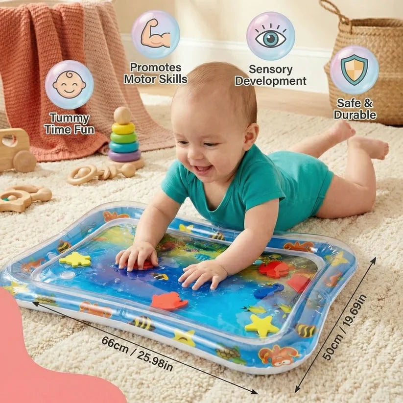 Baby Tummy Time Water Mat 🐠💦